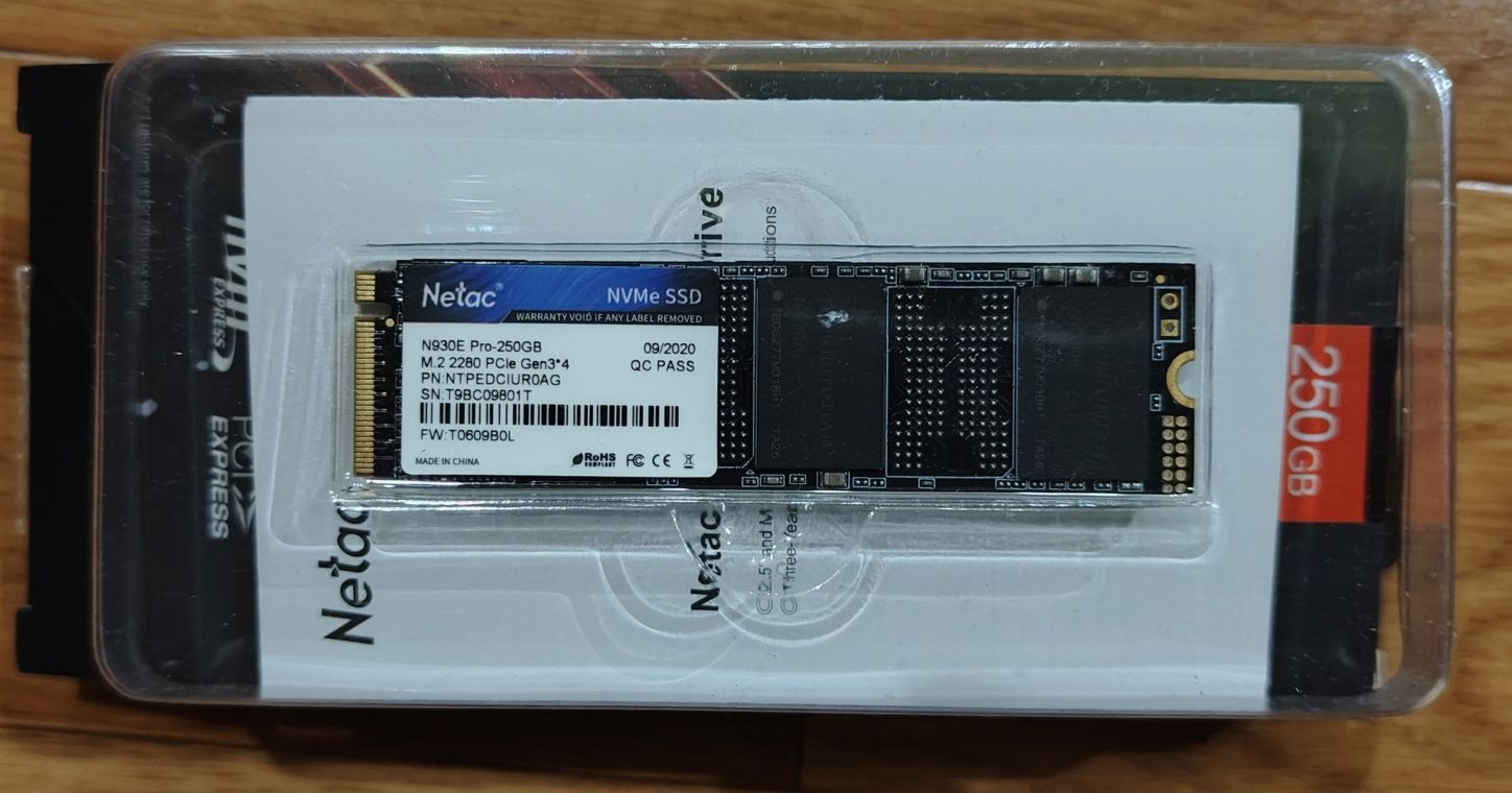 Netac N930e Pro 250Gb M.2 2280 PCIe Gen3*4 NVMe SSD ССД диск