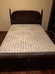 Cama de Casal em Madeira Pau Rosa Macau