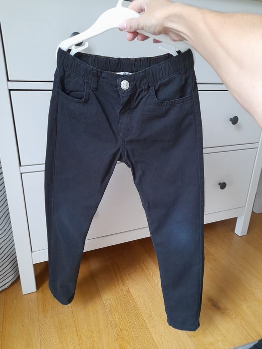 Spodnie z diagonalu jeansy hm 122