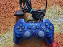 Oryginalny Pad PS2 Playstation 2 Sony Dualshock 2 Clear Blue Niebieski