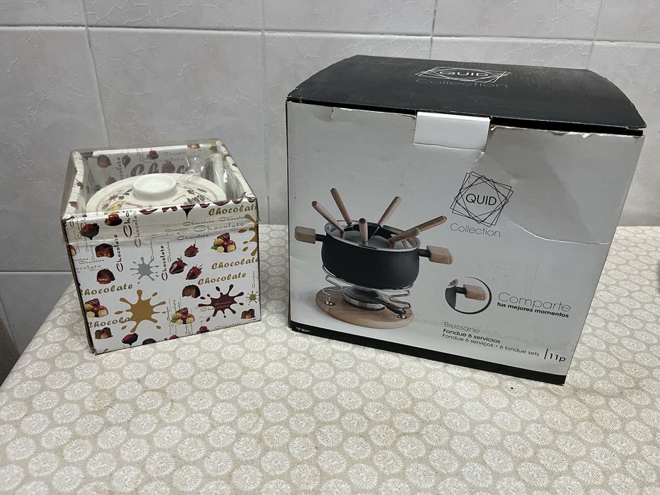 Fondue sobremesa chocolate queijo carne peixe