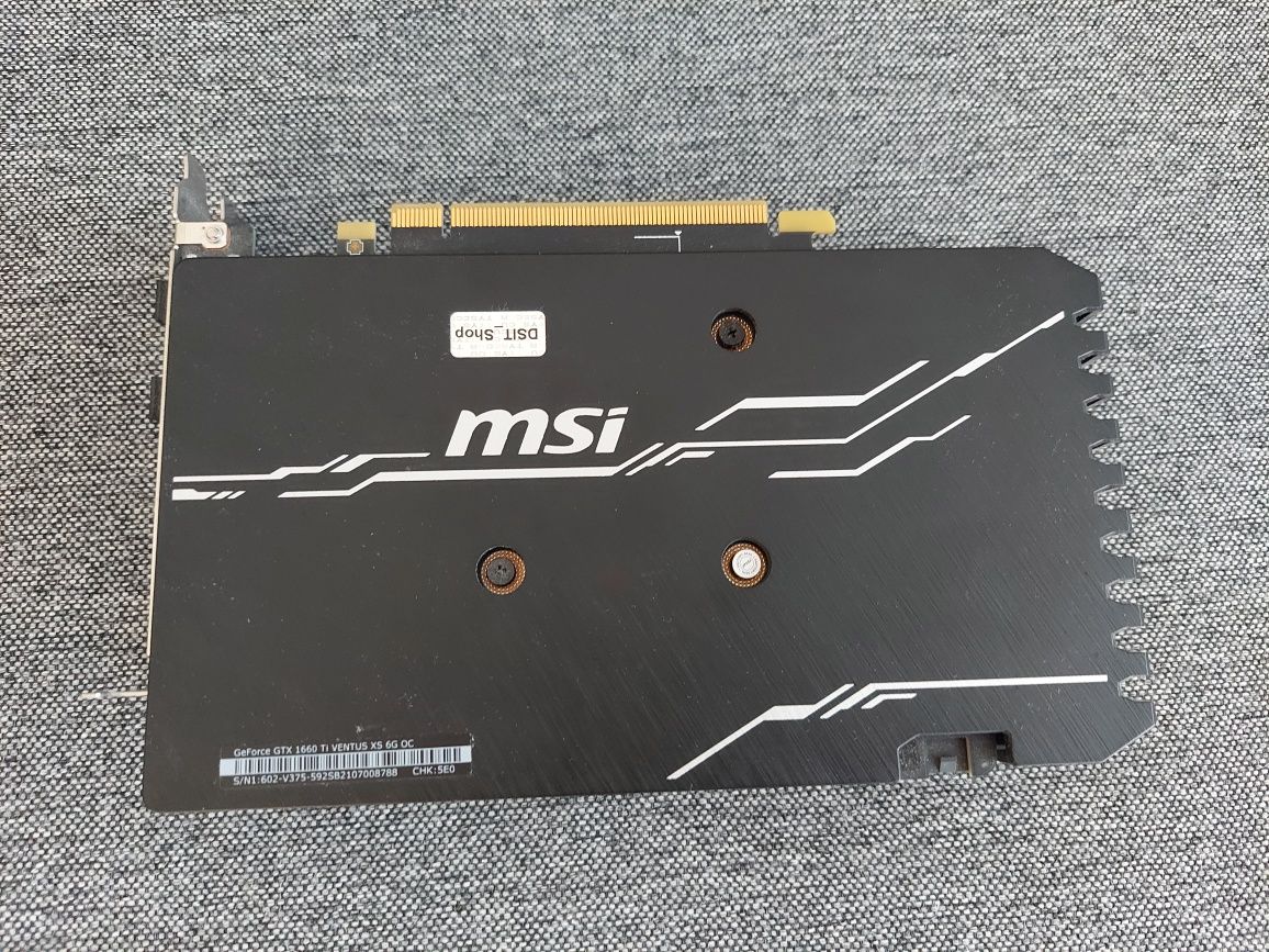 MSI GeForce GTX 1660 Ti Ventus XS OC Edition 6GB Karta Graficzna