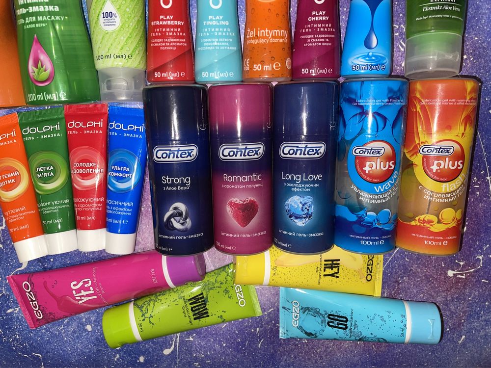 Лубрикант, Гель-Смазка, Durex, Contex, ОПТ ЦІНИ, Долфі, Egzo, One