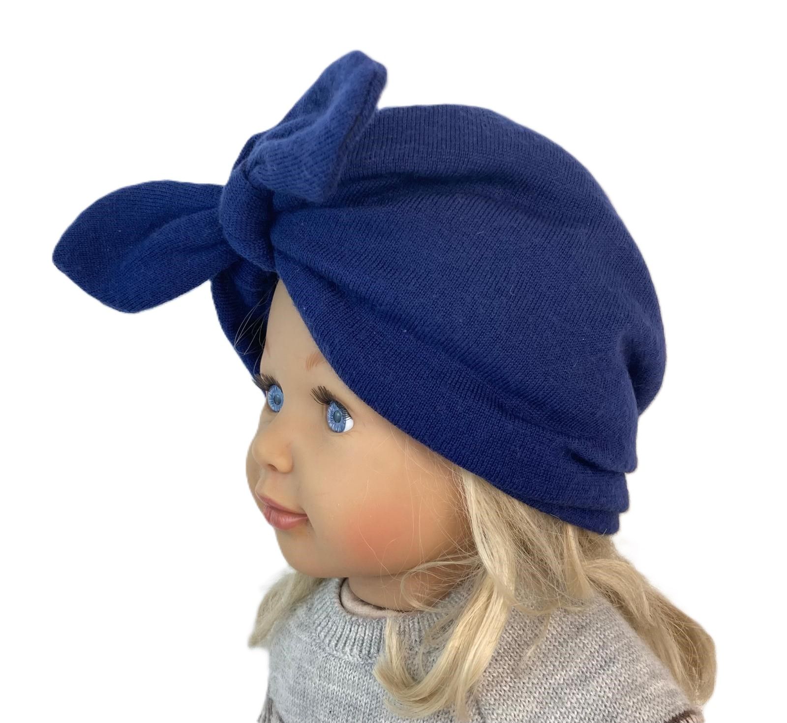 Czapka turban wełniana dwuwarstwowa 100% wełna merino wool