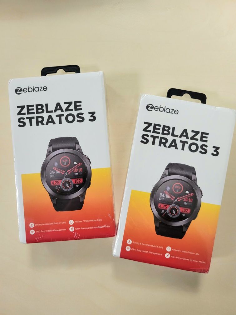 Новинка. Смарт годинник Zeblaze Stratos 3 black orange