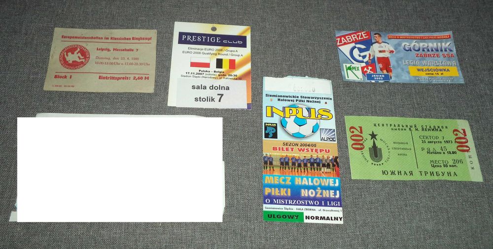 Polska  Bilet wstępu na mecz piłka nożna siatkówka 21 sztuk