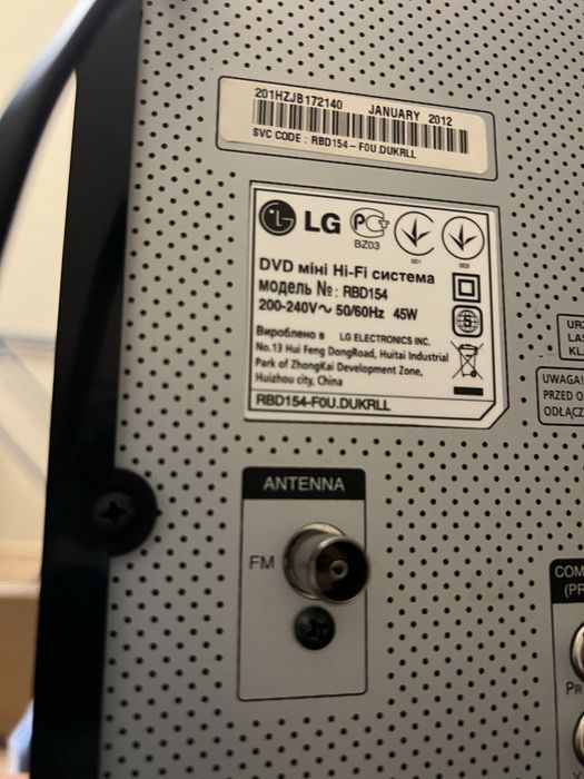 акустична система LG HiFi mini RBD154 (150w)