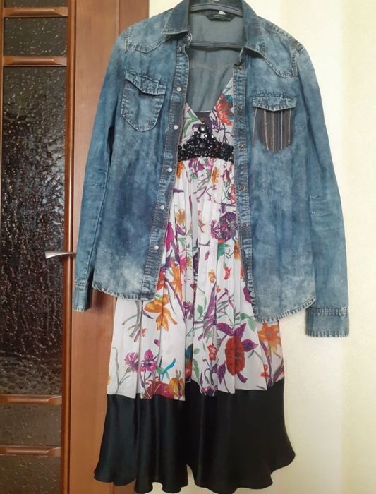 Платье Сарафан шелк ZARA S размер