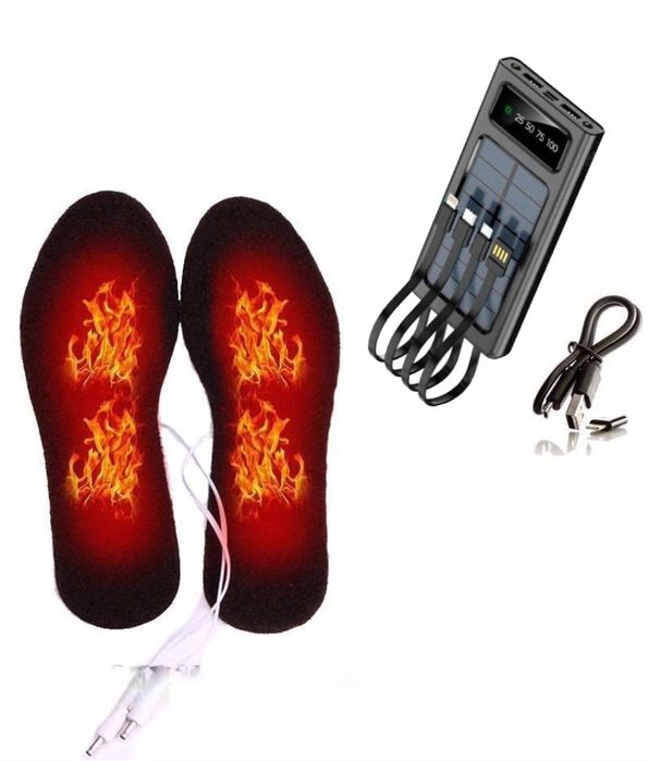 Стельки с подогревом 36-45 размер с Power Bank 20000 mAh