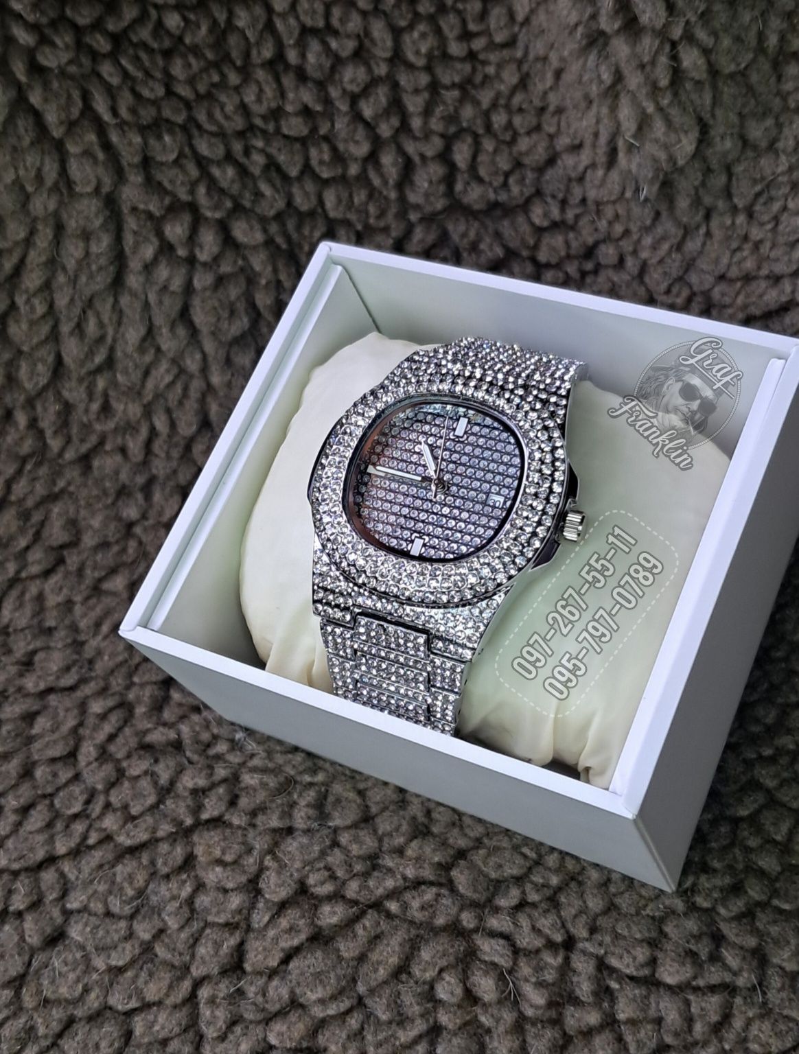 Premium Diamond новий годинник з стразами і діамантами з камінчиками