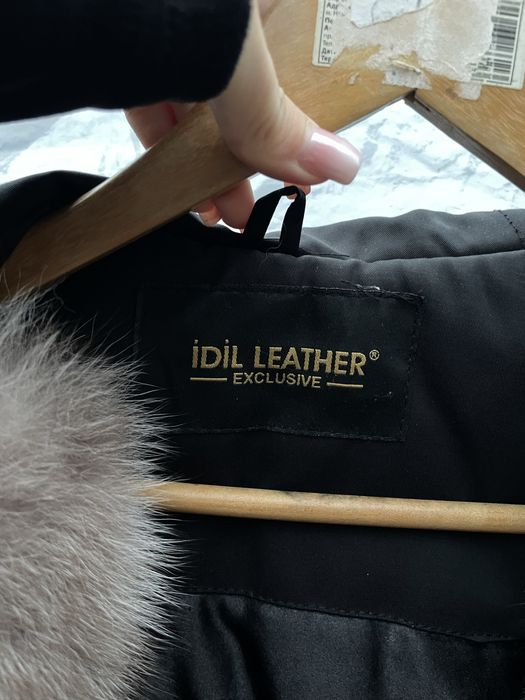 Парка с отделкой из меха песец натуральный S