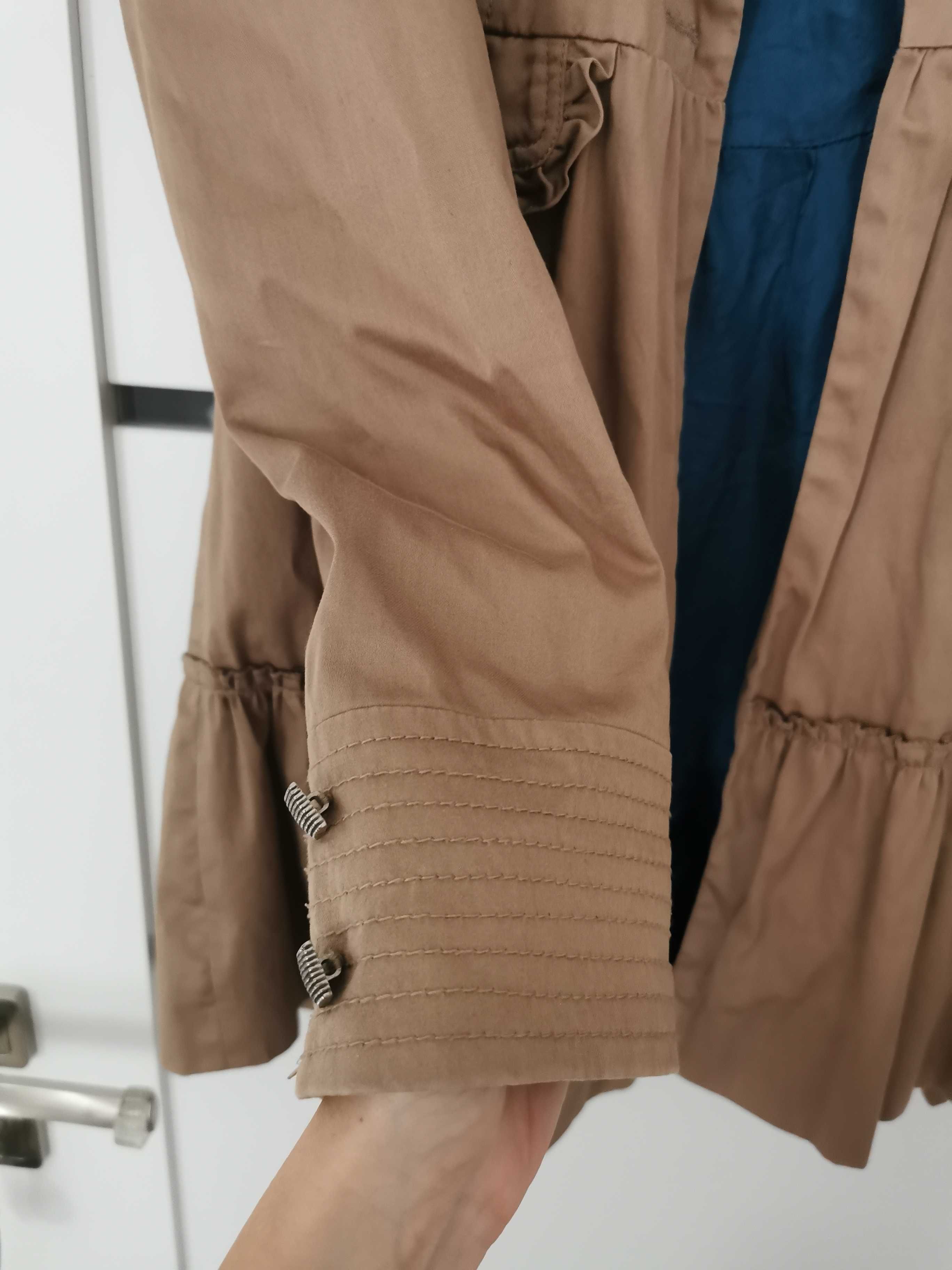 Kurtka płaszczyk parka damska vintage khaki L 40 River Island