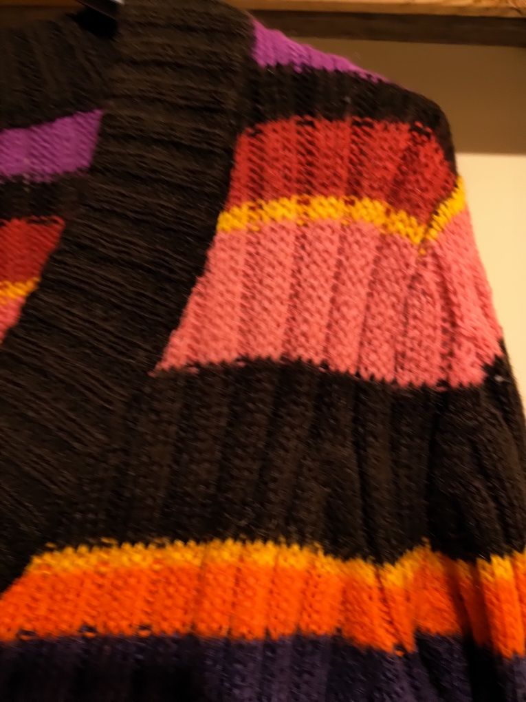 Sweter Hema L 40 w paski kolorowy