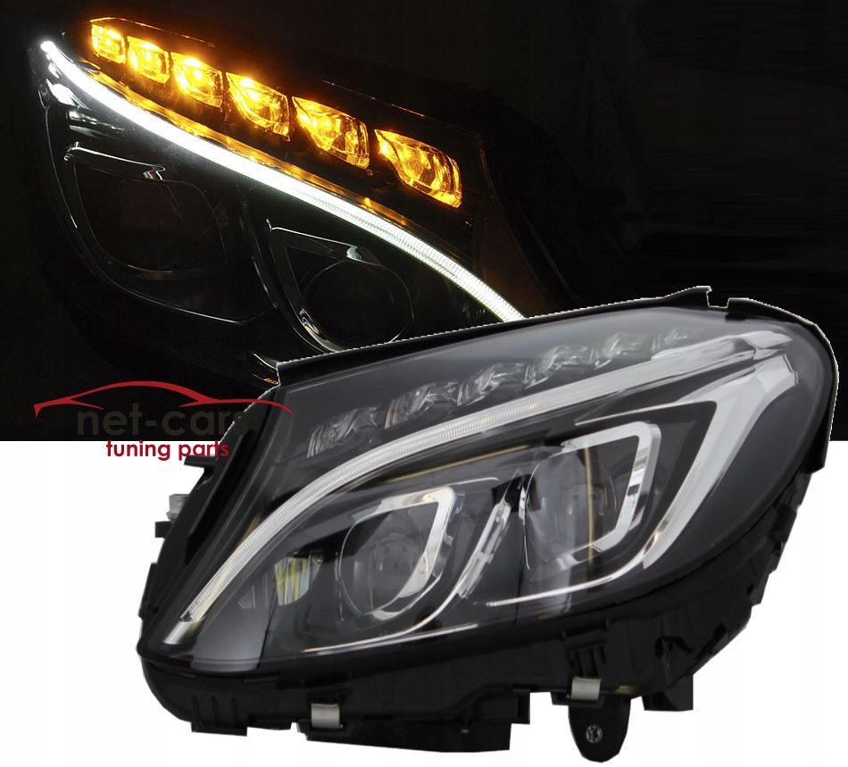 Reflektory lampy przód MERCEDES C W205 -18 FULL LED XENON