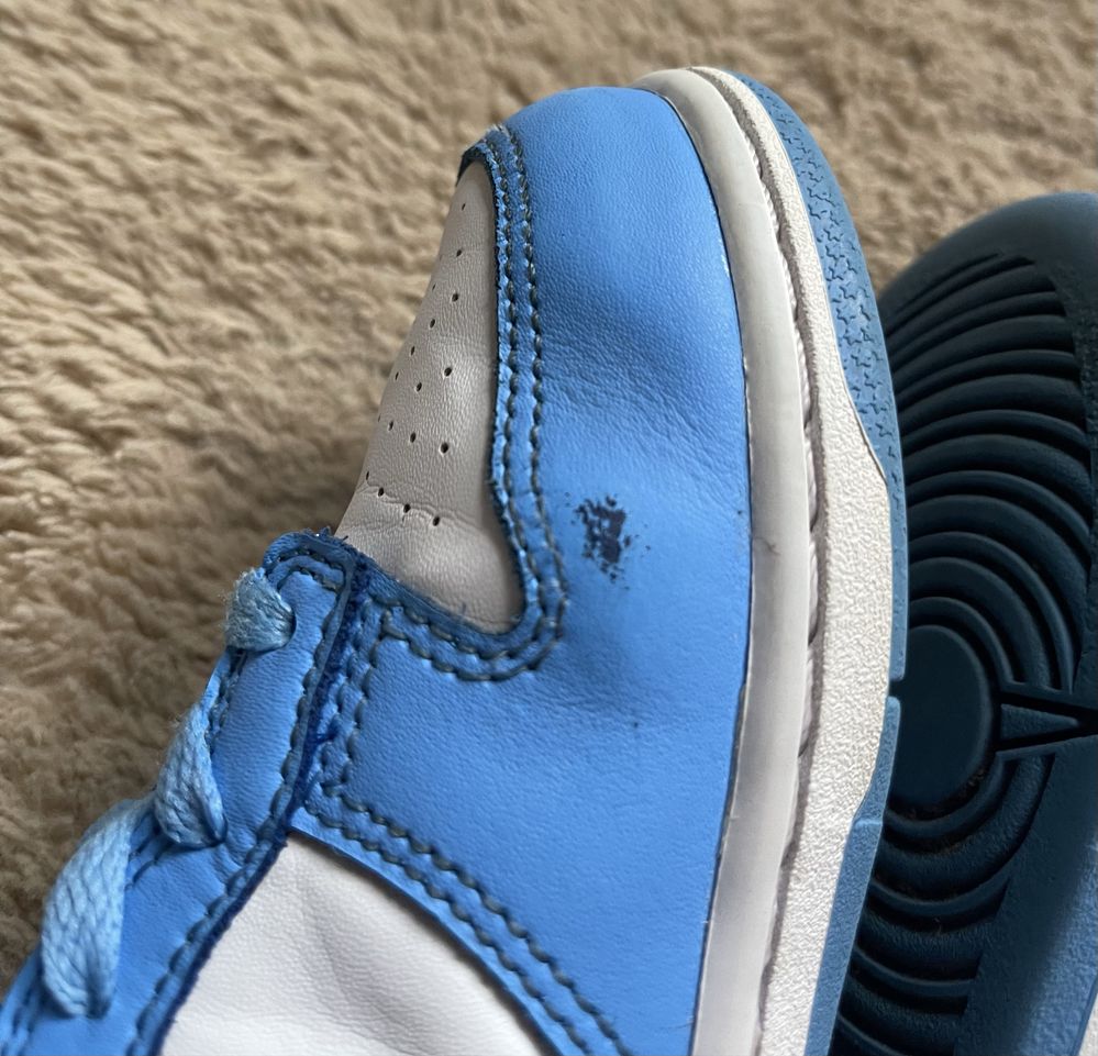 Sneakersy młodzieżowe chłopięce dziewczęce Nike Dunk Low niebieskie 34