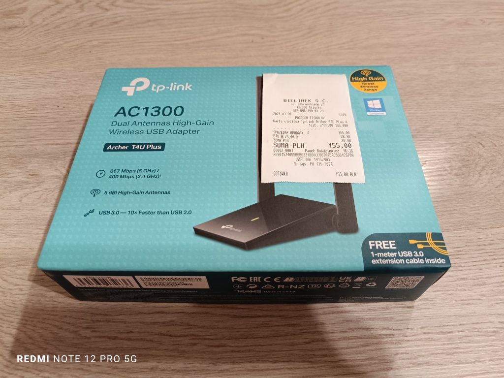 Karta sieciowa USB Wi-Fi || TP-Link Archer T4U Plus