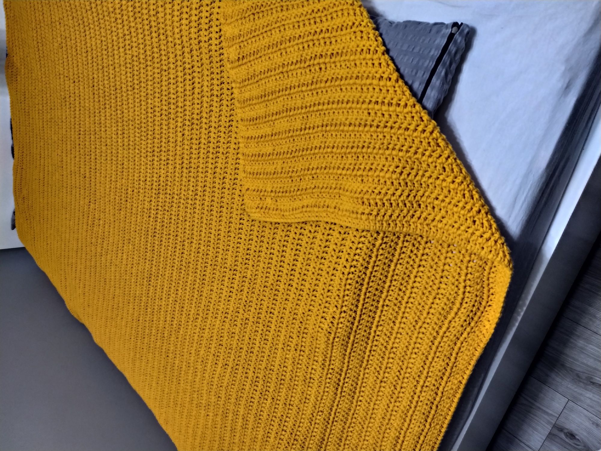 Narzuta, koc, kapa ze sznurka bawełnianego 2 mm, szydełko, handmade