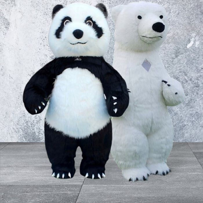 GIGANTYCZNY MIŚ PANDA 2.6 METRA XXL KOSTIUM misia pandy - sprz. prywat