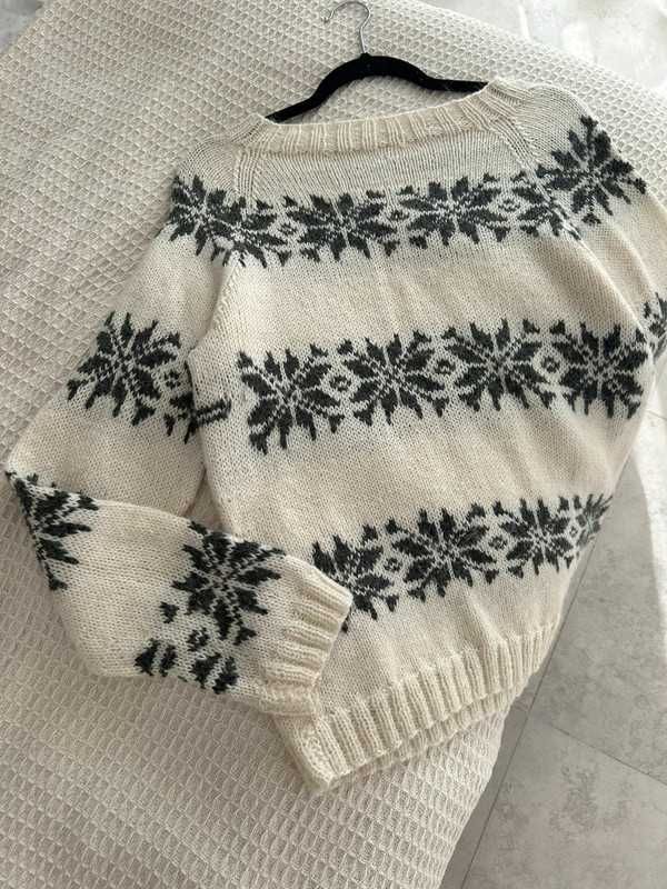 sweter hand made wełna 100% alpaka S/M