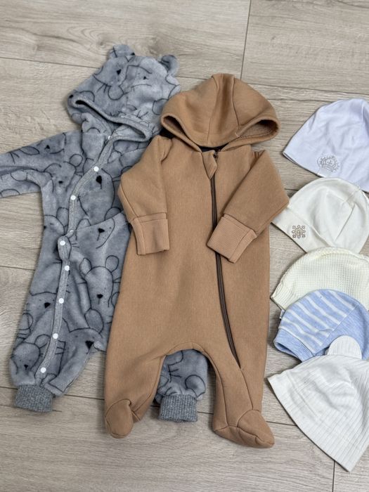 Лот/набір речей комбінезони від 0-8 місяців
