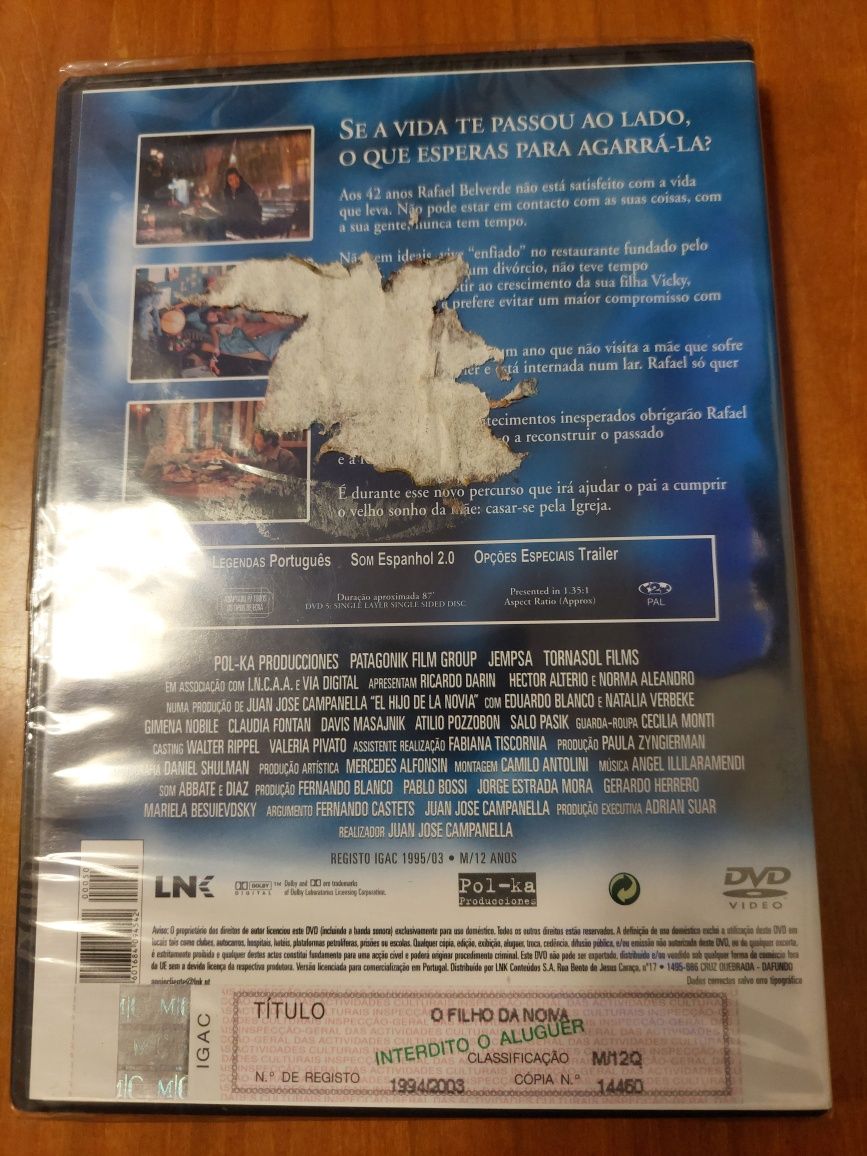 Dvd - O filho da noiva novo selado