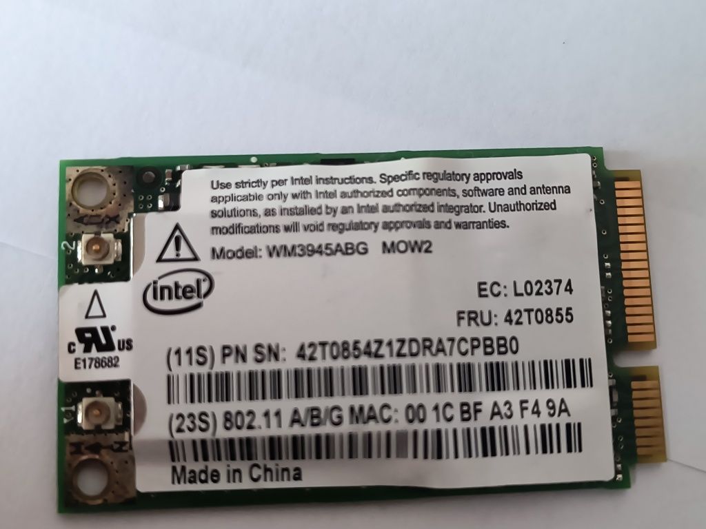 Karta sieciowa Intel WM3945ABG MOW2