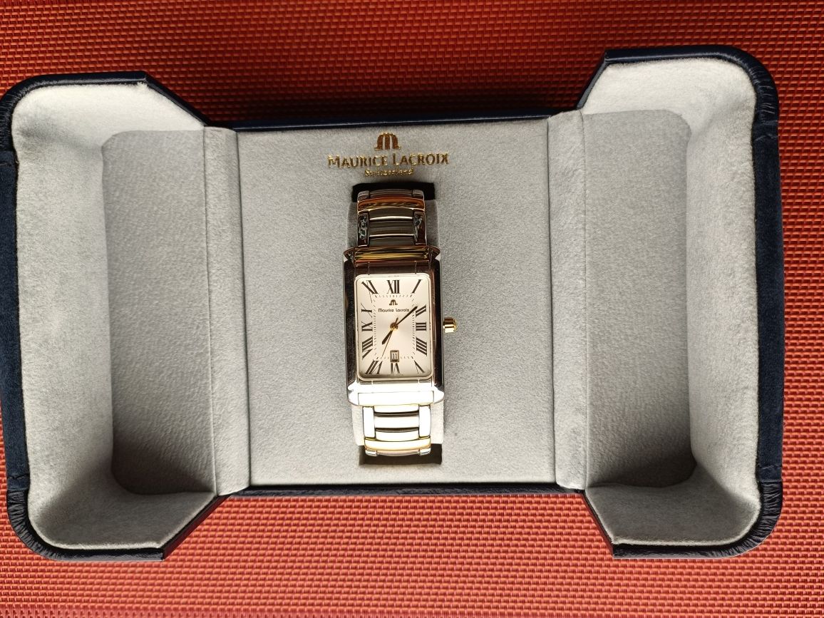 Relógio Maurice Lacroix Branco e Dourado (Homem) c/ Garantia