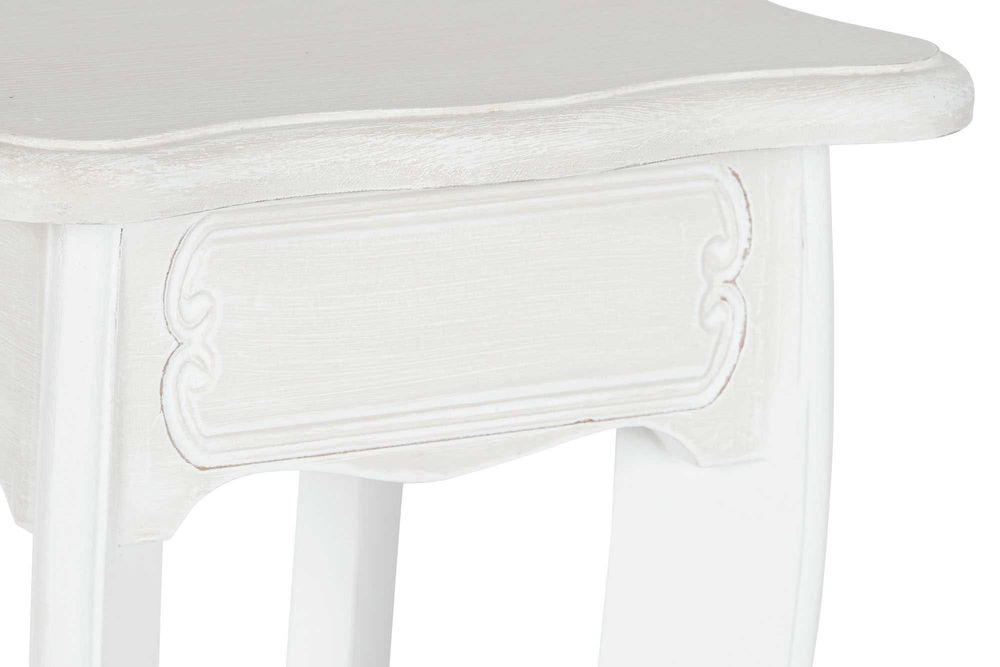 Mesa de Apoio de Madeira Branca - 2 medidas By Arcoazul