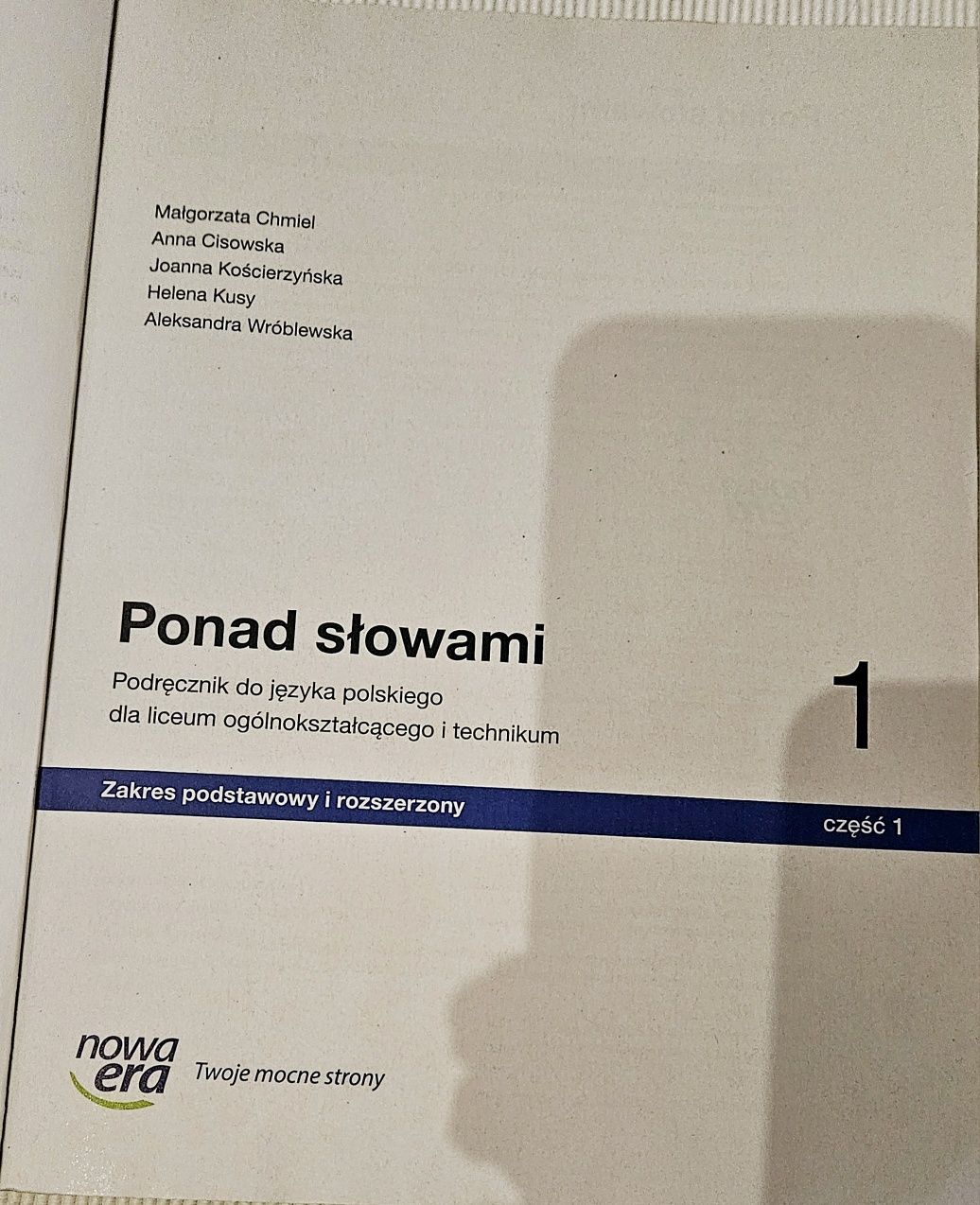 Ponad słowami 1 NOWA ERA, podręcznik do języka polskiego
