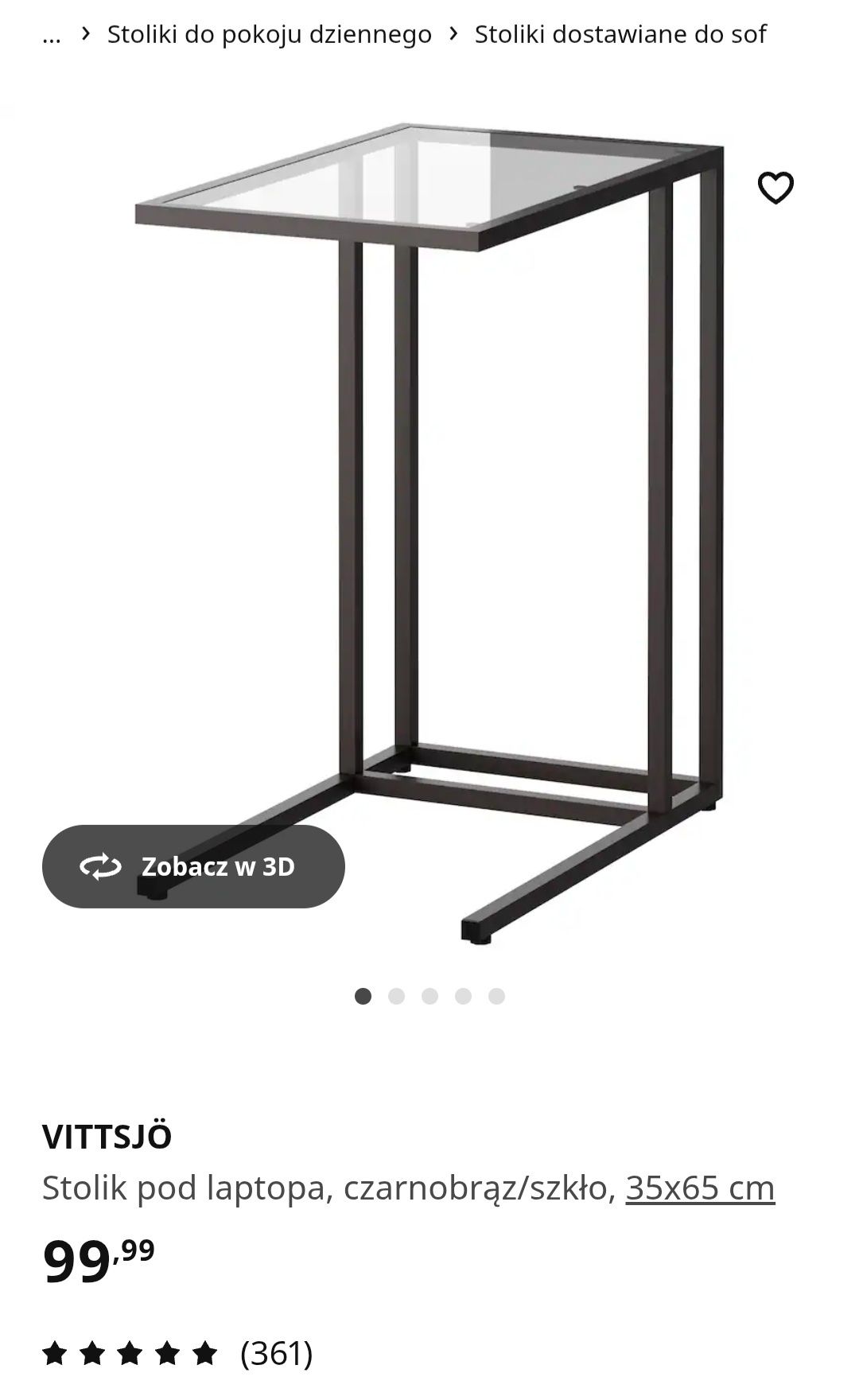 Stolik ikea vittsjo
