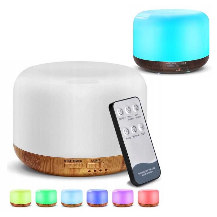 Nawilżacz Powietrza Aromaterapia Dyfuzor Zapachowy Lampka Nocna  Pilot