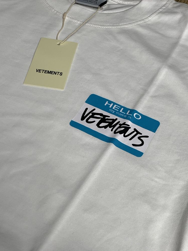 Футболка Vetements “My Name Is” White