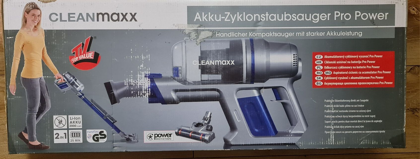 Odkurzacz cyklonowy bezprzewodowy akumulatorowy.