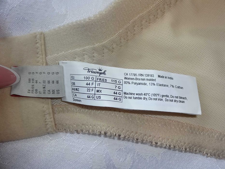 TRIUMPH Doreen biustonosz cielisty beżowy ivory OKAZJA jak nowy 100G