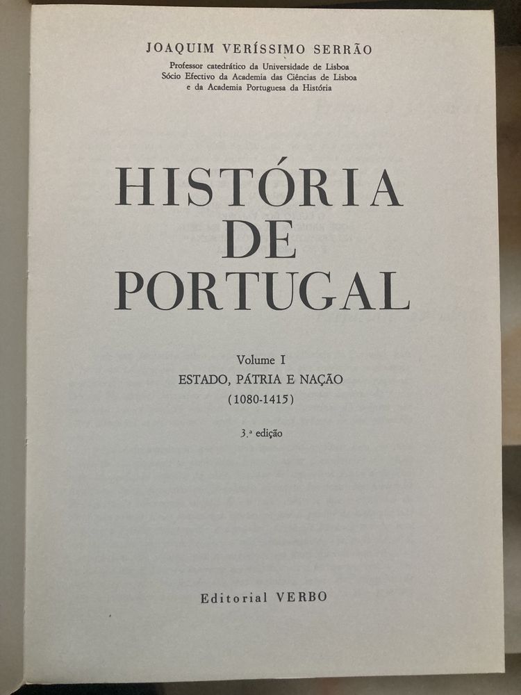 História de Portugal Verissimo Serrão