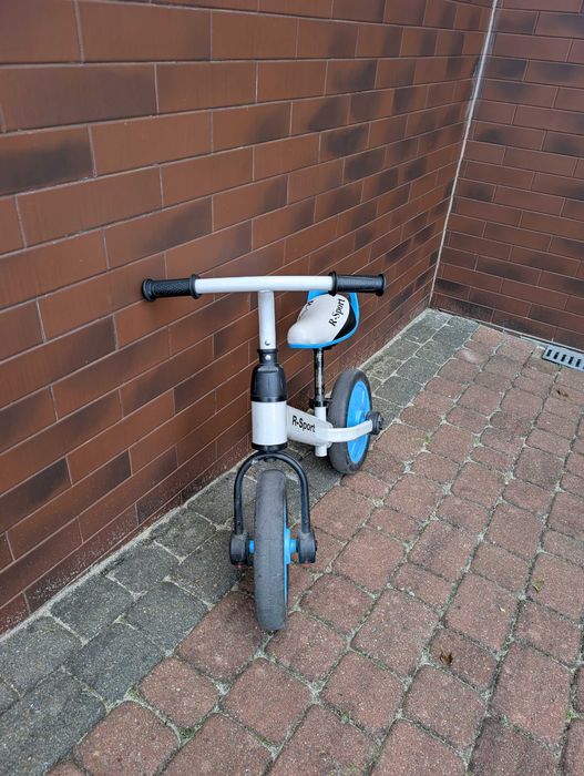 Rowerek biegowy P1 z bocznymi kółkami 3w1 R-Sport