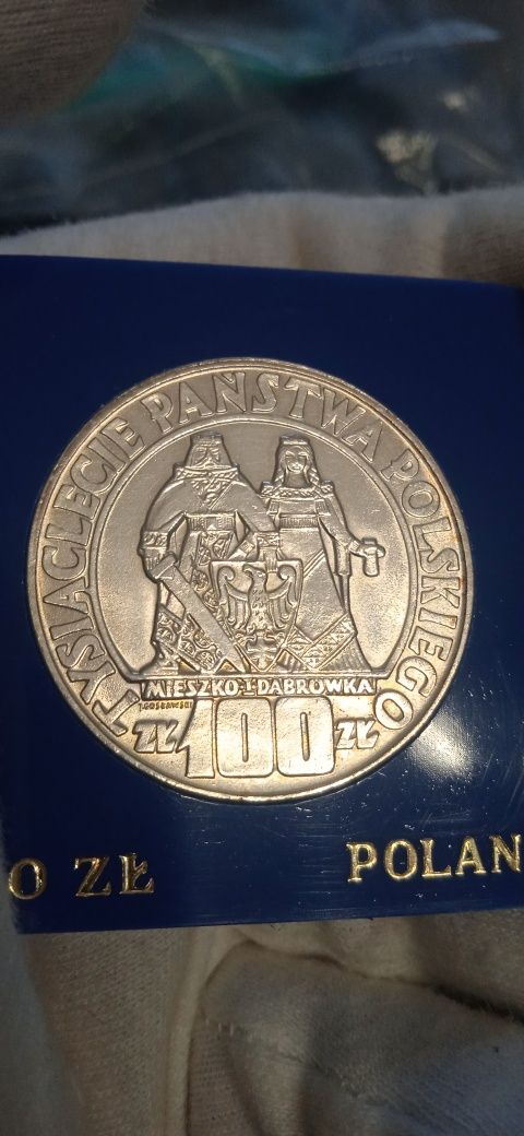 PRL 100 złotych Mieszko i Dąbrówka 1966 rok.
