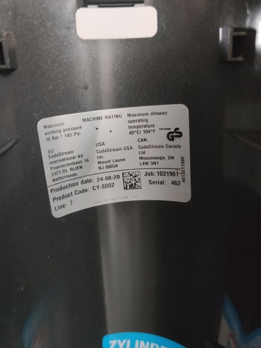 Sodastream crystal + szklana karafka butelka saturator wody gazowanej