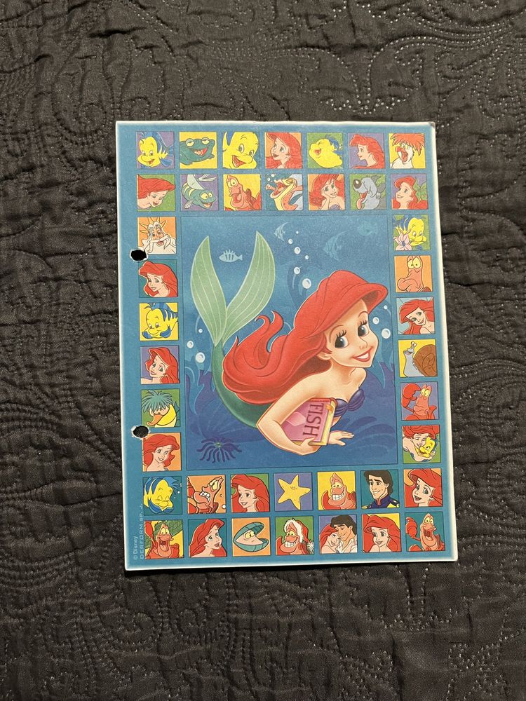 Zestaw karteczek do segregatora Arielka Księżczniczka Disney’a