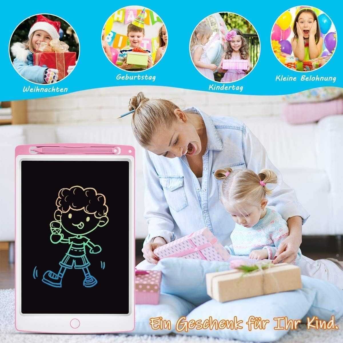 SCRIMEMO Tablica do pisania Tablet LCD 8,5'' dla dzieci różowy