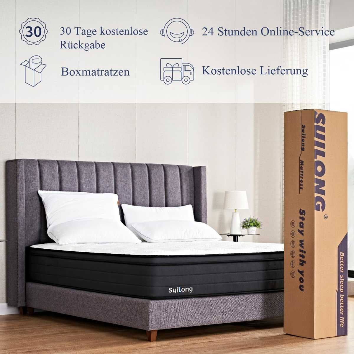Nowy materac / topper / 7 stref / 180x200x30cm / H3 /SuiLong !A2540!