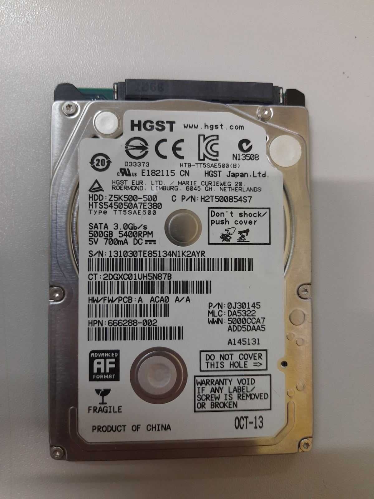 Жорсткий диск Hitachi HGST 500Gb 2.5' sata 3.0