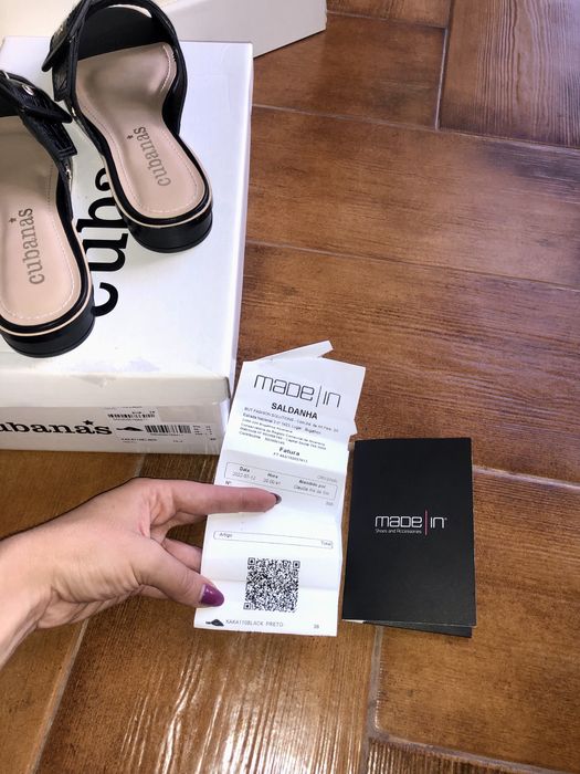 Sandálias Cubanas novas c/ caixa
