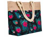 Torba damska wiosenna letnia zakupowa shopper bag w kwiaty wzory A4 !
