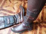 Kozaki brązowe skórzane skóra 39 7 Timberland cholewka