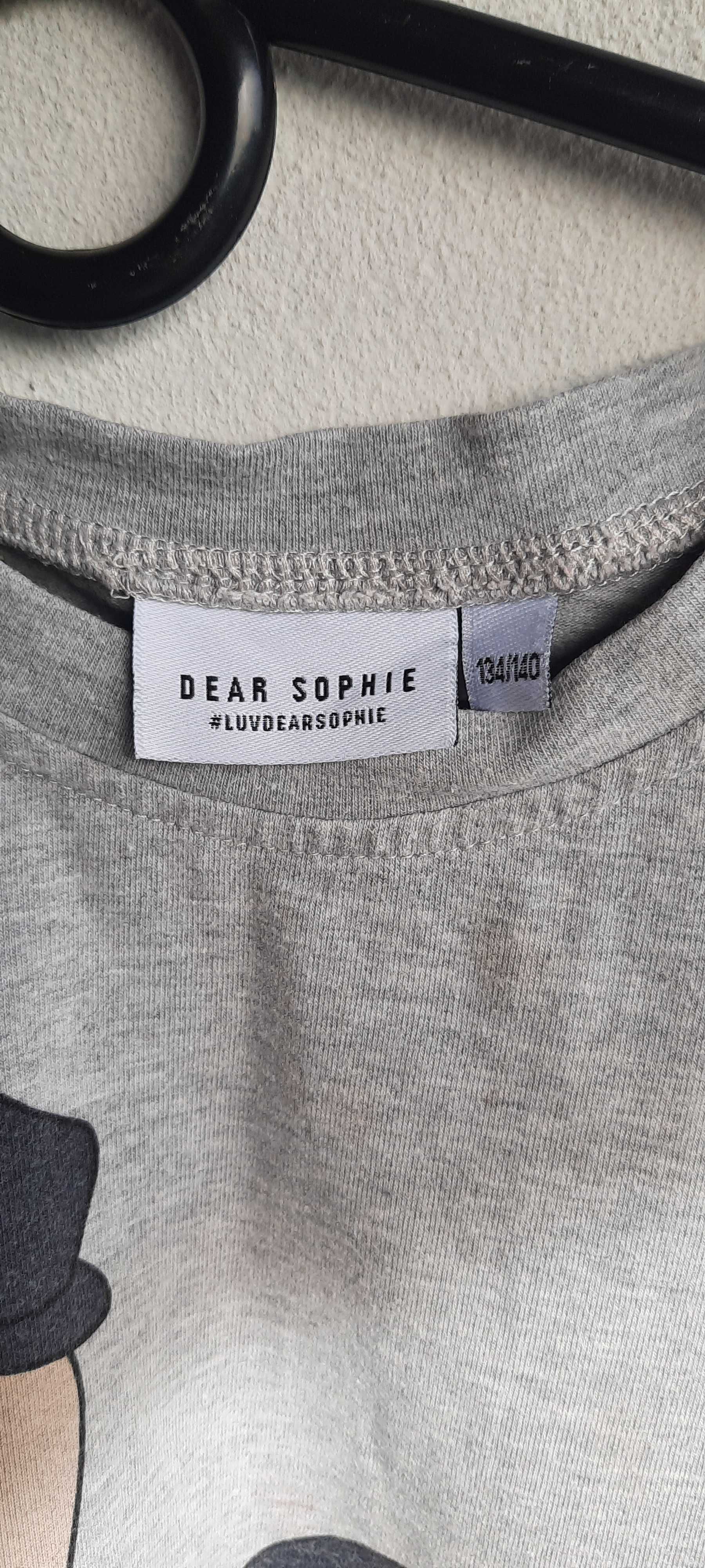 T-shirt Dear Sophie ,koszulka z falbanką R.134/140