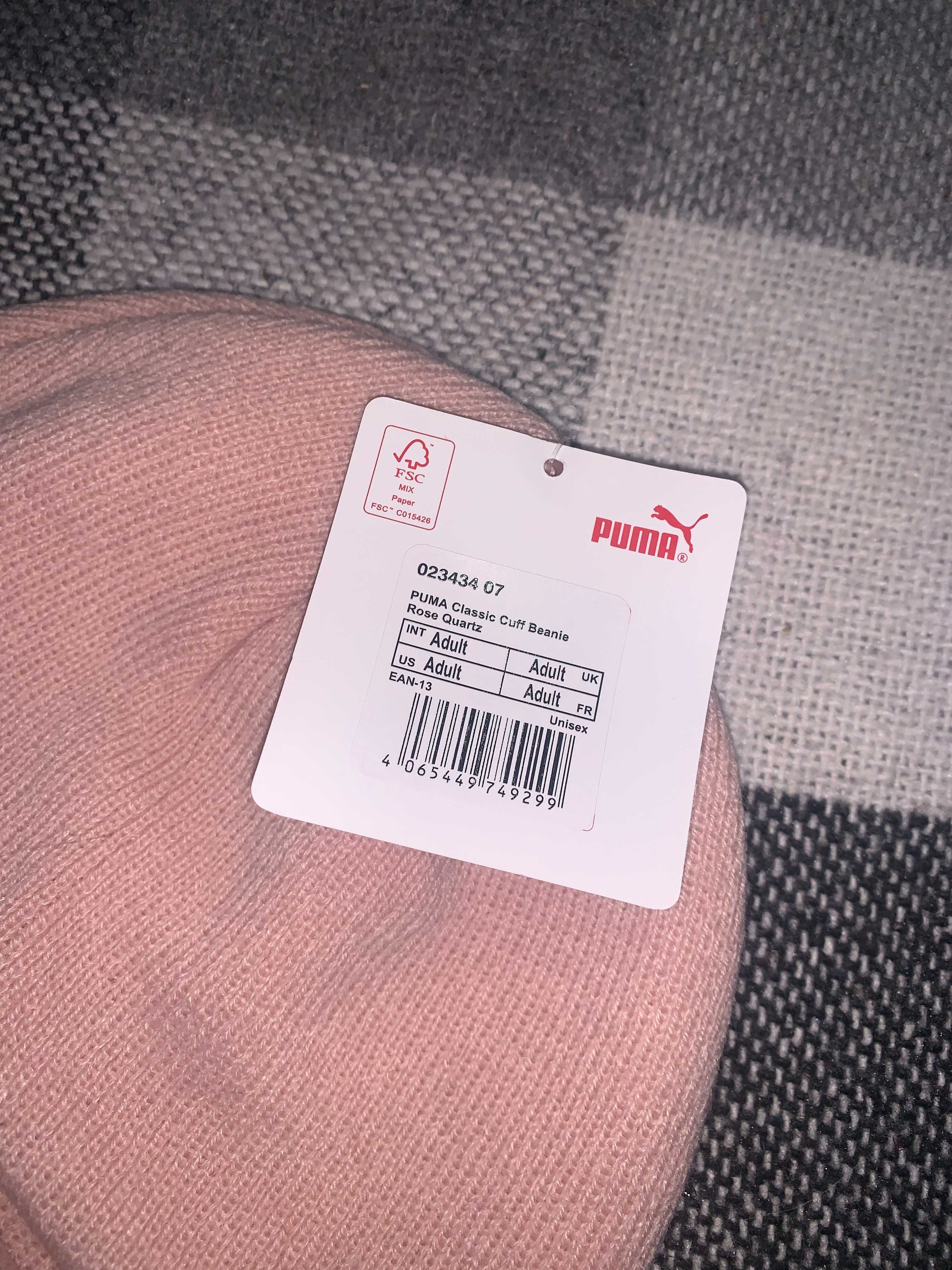 Розовая Зимняя Шапка Puma classics cuff beanie новая оригинал из США