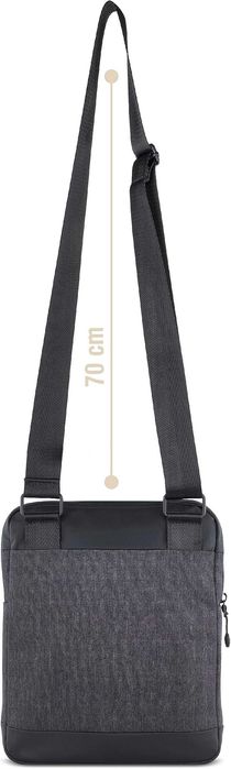 Listonoszka BUGATTI Universum Męska Mała Torba Na Ramię Czarny 23x4x27