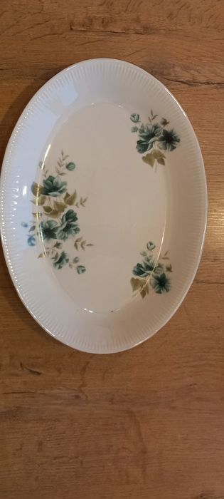 WŁOCŁAWEK PRL VINTAGE porcelanowy półmisek talerz patera 22x32 cm