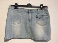 Jeansowa dżinsowa spódnica krótka mini jeans M